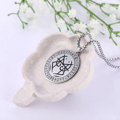 Sigil Ethnic Pendant and Necklace Amulet  Wolf of Antimony