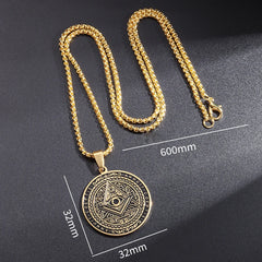 Pendant and Necklaces with Powerful Egyptian and Masonic Symbols of Protection.