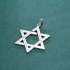 Jewish Menorah David Star Pendant for Necklace Hexagram Charm