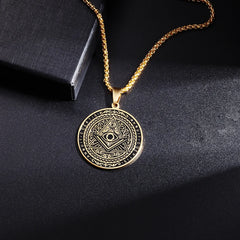 Pendant and Necklaces with Powerful Egyptian and Masonic Symbols of Protection.