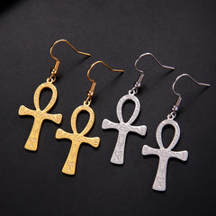 Symbols Ankh Cross Earrings Ancient Egyptian Symbol of Life Protection Amulet