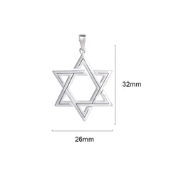 Jewish Menorah David Star Pendant for Necklace Hexagram Charm