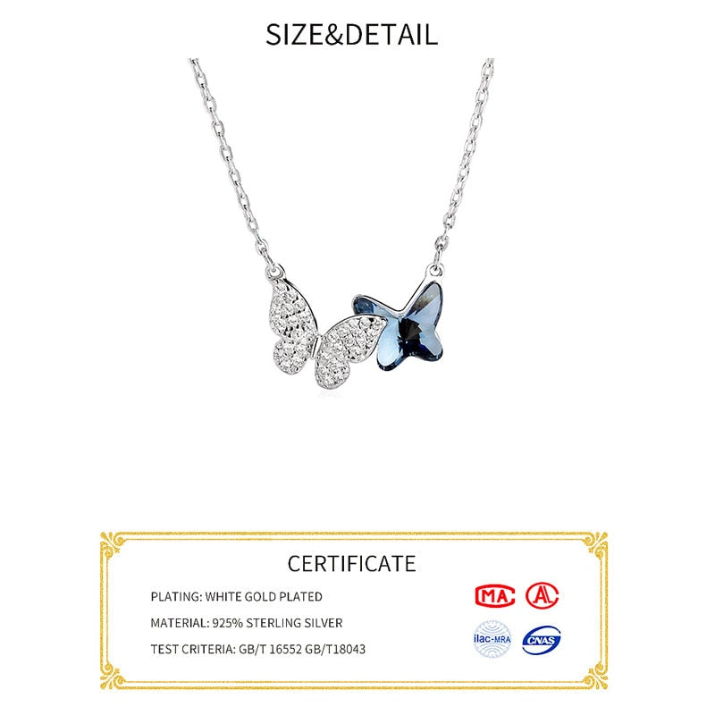 Silver Blue Elegant Necklace