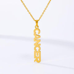gemini aries sagittarius leo necklace 12 horoscope necklace For women astrology necklace stainless steel chain birthday - My dear oraculo store