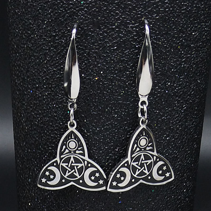 Stainless Steel Wiccan Earrings