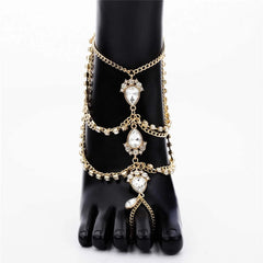 KunJoe New Luxury Bridal Crystal Anklet