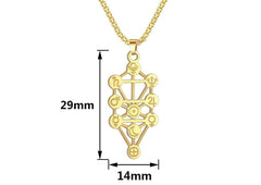 LUTAKU Stainless Steel Vintage Geometric  Kabbalah Tree of Life Charm Pendant Necklace For Women Men Astrology Talisman Jewelry - My dear oraculo store