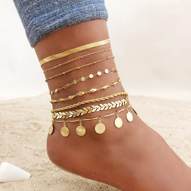 Snake Chain Ankle Bracelet.