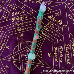 Magic wands with natural stones