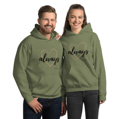 Always You and Me Couple Hooded Sweatshirt